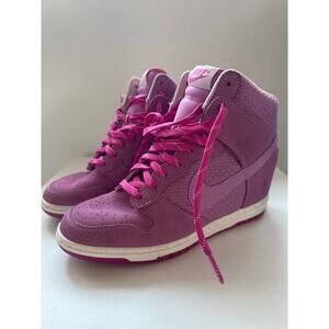 Nike Dunk Sky Hi Fuchsia Pink Wedge Sneakers | Women’s 8 | EUC